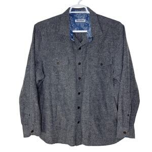 Tommy Bahama Montauk Tweed Shirt Jacket Shacket Men's‎ XL Gray Button Up EUC